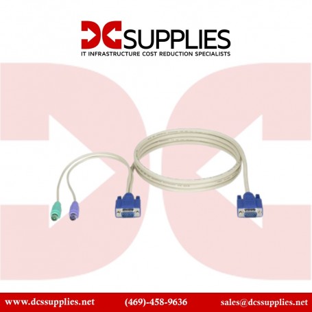 Black Box EHN825-0006 KVM CPU Cable - DB25, VGA, PS/2, Audio, 6 ft (EHN825-0006)
