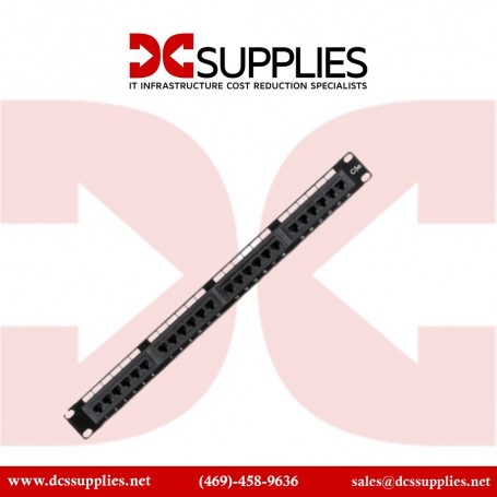 Black Box  JPM5E24A CAT5e Patch Panel, 24-Port (JPM5E24A)