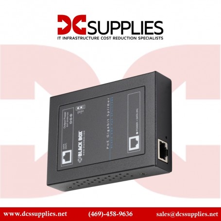 Black Box LPS2001 PoE+ Gigabit Signal Splitter, 5-12VDC, 6A, TAA Compliant (LPS2001)