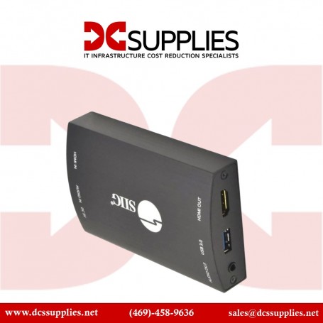 SIIG CE-H26H11-S1 USB 3.0 HDMI Video Capture Device with 4K Loopout - video capture adapter - USB 3.0 (CE-H26H11-S1)