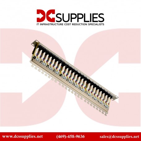 Black Box JPS60A-24 CAT6 Shielded Patch Panel, 1U, 24-Port (JPS60A-24)