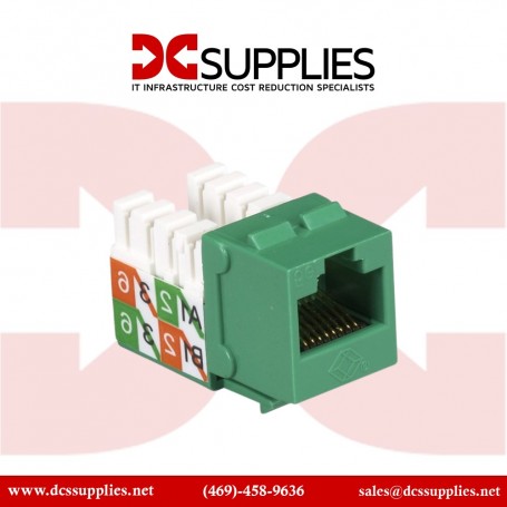 Black Box FMT924-R2-25PAK Cat5e Keystone Jack, Unshielded, Green - 25-Pack (FMT924-R2-25PAK)