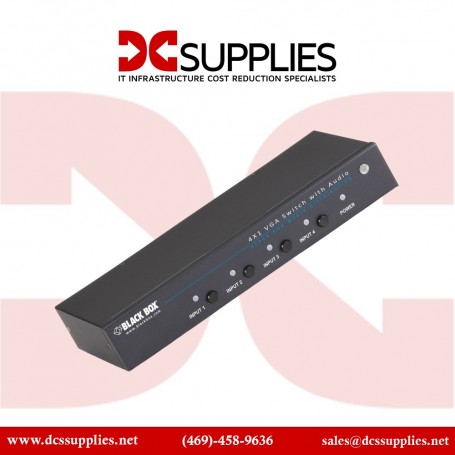 Black Box AVSW-VGA4X1A 4x1 VGA Switch with Serial and Audio (AVSW-VGA4X1A)