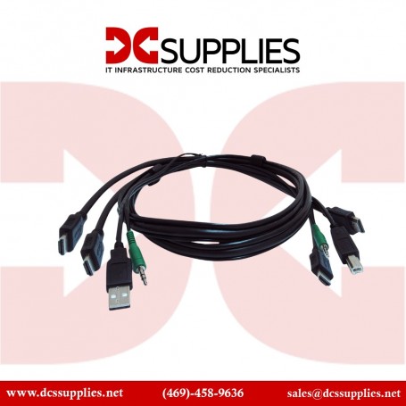 Black Box SKVMCBL-2HDMI-06TAA Secure KVM Cable, Dual HDMI, USB, 6-ft (SKVMCBL-2HDMI-06TAA)