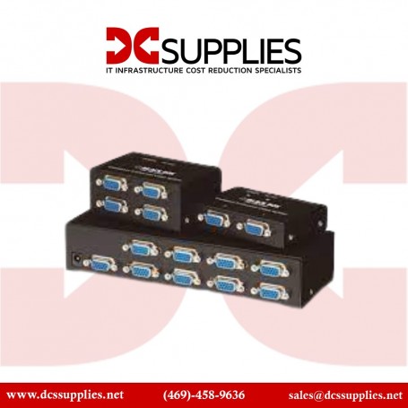 Black Box AC1056A-8 Compact VGA Video Splitter, 8 Ports (AC1056A-8)