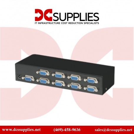 Black Box AC1056A-8 Compact VGA Video Splitter, 8 Ports (AC1056A-8)