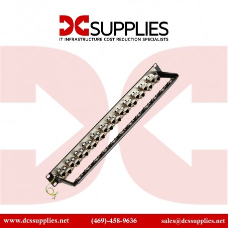 Black Box C6AFP70S-24 24-Port Cat 6A Shielded Staggered Patch Panel (C6AFP70S-24)