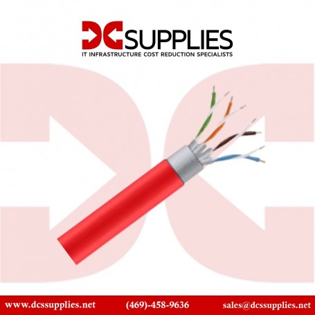 Black Box C6ABC50-STR-RD-1000 GigaTrue Premium CAT6A Bulk Cable (C6ABC50-STR-RD-1000)