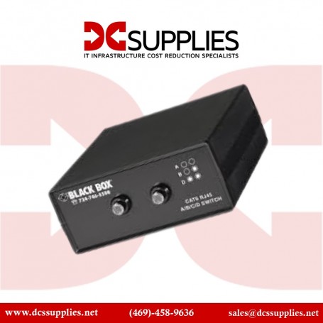 Black Box SW1031A 3-to-1 CAT6 RJ45 Manual Desktop Switch, 10 Gigabit (SW1031A)