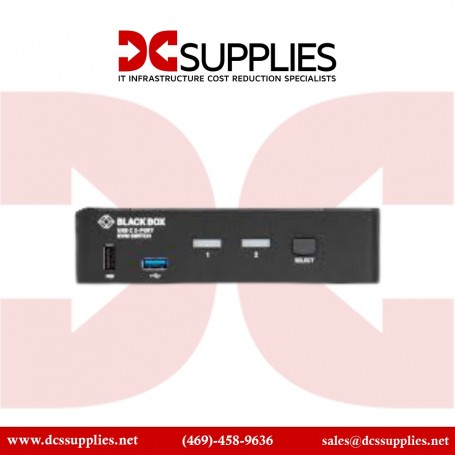 Black Box KVMC4K-2P 4K 2-Port KVM Switch with USB-C, DisplayPort (KVMC4K-2P)