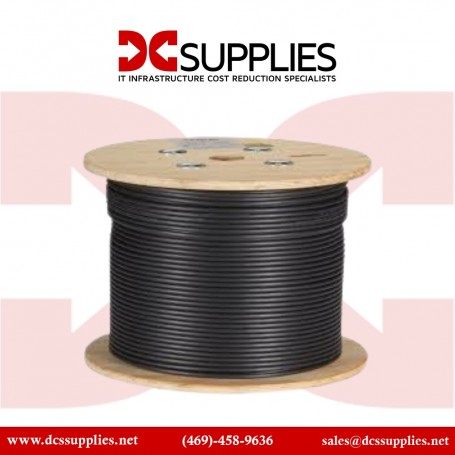 Black Box C6ABC50S-BK-1000 Cat6A Shielded U/FTP Solid Bulk Cable - Black, 1000 ft (C6ABC50S-BK-1000)