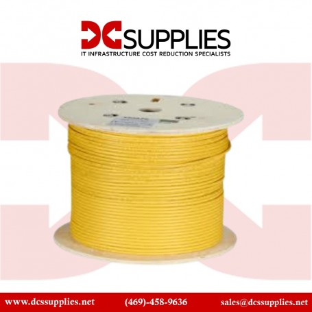Black Box C6ABC50S-YL-1000 Cat6 F/UTP Solid Bulk Cable - Yellow, 1000 ft (C6ABC50S-YL-1000)