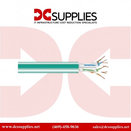 Black Box C6ABC50-GN-1000 GigaTrue 23AWG CAT6A UTP Bulk Cable, Green, 1000ft (C6ABC50-GN-1000)