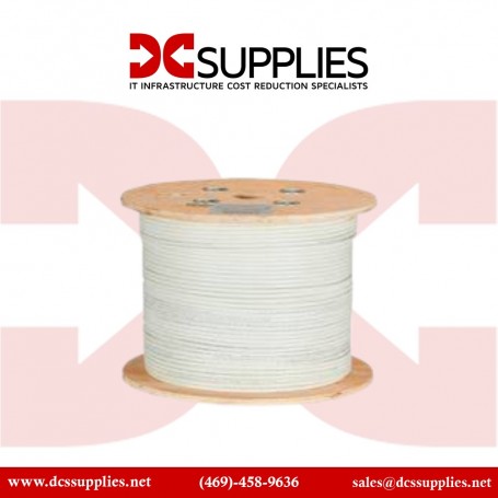 Black Box C6ABC50-WH-1000 GigaTrue Cat6 Bulk Cable - 1000 ft, White (C6ABC50-WH-1000)
