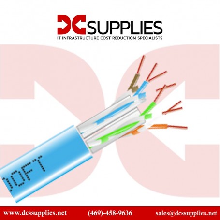 Black Box EYN871B-PB-1000 GigaTrue 550 Cat6 Plenum-Rated Bulk Cable - 1000 ft, Blue (EYN871B-PB-1000)