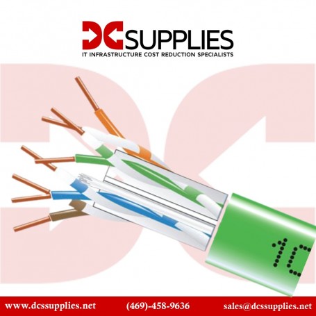 Black Box EYN879B-PB-1000 GigaTrue 550 Cat6 Plenum-Rated Bulk Cable - 1000 ft, Green (EYN879B-PB-1000)