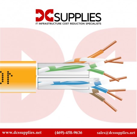 Black Box EYN867B-PB-1000 Cat6 550MHz Plenum-Rated Ethernet Cable - 1000 ft, Orange (EYN867B-PB-1000)