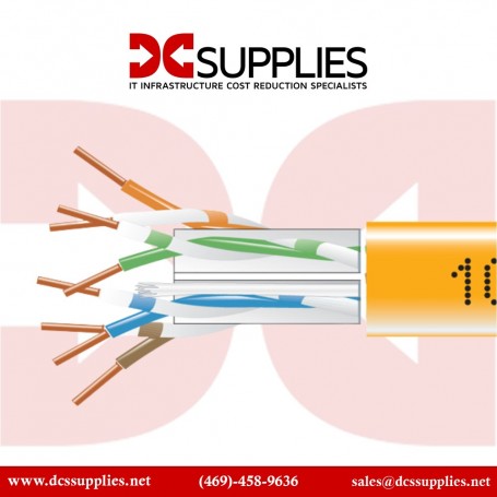 Black Box EYN867B-PB-1000 Cat6 550MHz Plenum-Rated Ethernet Cable - 1000 ft, Orange (EYN867B-PB-1000)