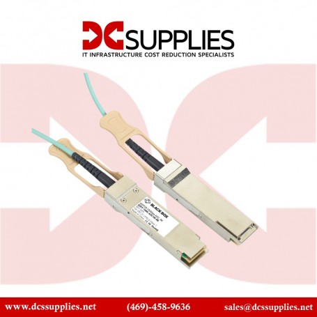 Black Box QSFP-100G-AOC15M-BB 100GBase-AOC Direct Attach Cable, 15m, Aqua (QSFP-100G-AOC15M-BB)