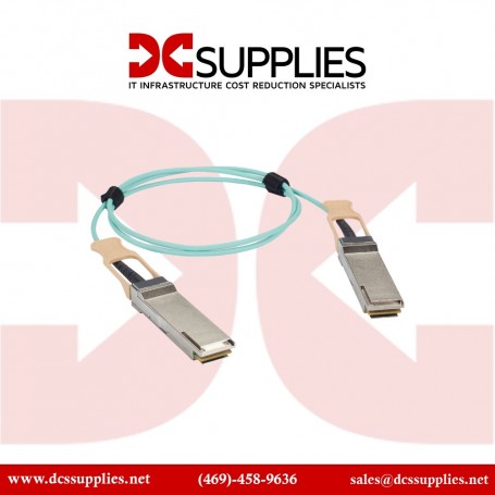 Black Box QSFP-100G-AOC15M-BB 100GBase-AOC Direct Attach Cable, 15m, Aqua (QSFP-100G-AOC15M-BB)