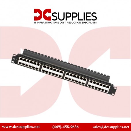 Black Box JPM816A-HD SpaceGAIN CAT6 High-Density Feed-Through Patch Panel 1U (JPM816A-HD)