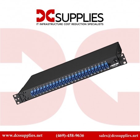 Black Box JPM385A Network Services Rackmount Fiber Panel 1U Loaded (JPM385A)