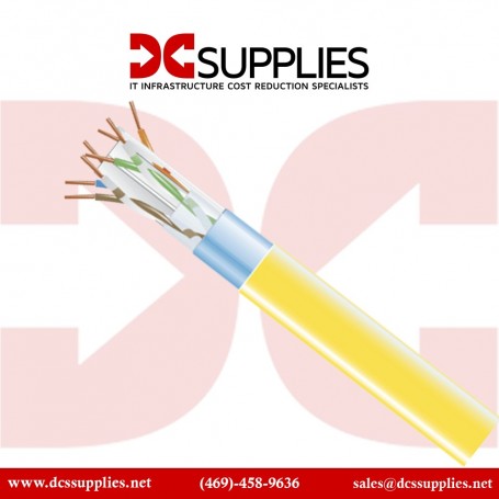 Black Box EVNSL0614A-1000 1000FT CAT6 Shielded 400-MHz Solid Bulk Cable Yellow Plenum (EVNSL0614A-1000)