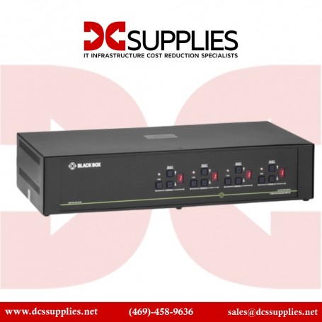 Black Box SS4P-DVI-4X2-UCAC SECURE NIAP - KVM / audio switch - 4 ports - TAA Compliant (SS4P-DVI-4X2-UCAC)
