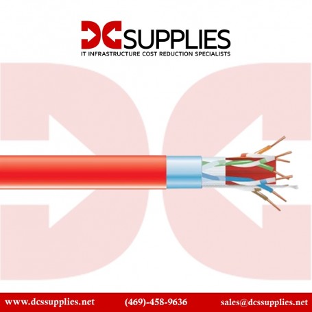 Black Box C6ABC51S-RD-1000 1000FT CAT6A Plenum Cable (C6ABC51S-RD-1000)