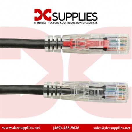 Black Box C6PC70-BK-01 GigaTrue 3 CAT6 550-MHz Lockable Patch Cable (UTP) - Black - patc (C6PC70-BK-01)