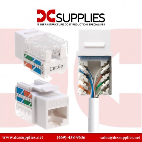 Black Box CAT5EJ-WH CAT5E White Keystone Jack Value Line (CAT5EJ-WH)