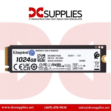 Kingston SKC3000S/1024G KC3000 1024G PCIe 4.0 NVMe M.2 SSD (SKC3000S/1024G)