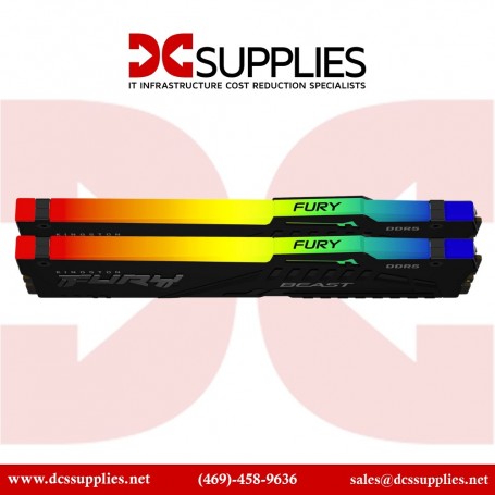 Kingston KF560C36BBEAK2-64 64GB DDR5 6000MT/s CL36 DIMM Kit Fury Beast RGB (KF560C36BBEAK2-64)