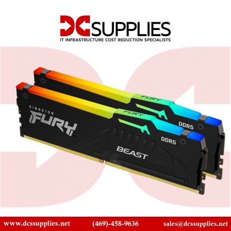 Kingston KF560C36BBEAK2-64 64GB DDR5 6000MT/s CL36 DIMM Kit Fury Beast RGB (KF560C36BBEAK2-64)