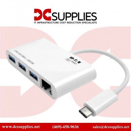 Tripp Lite U460-003-3AG 3-Port USB-C to USB-A Hub with Gigabit Ethernet Port - Portable (U460-003-3AG)