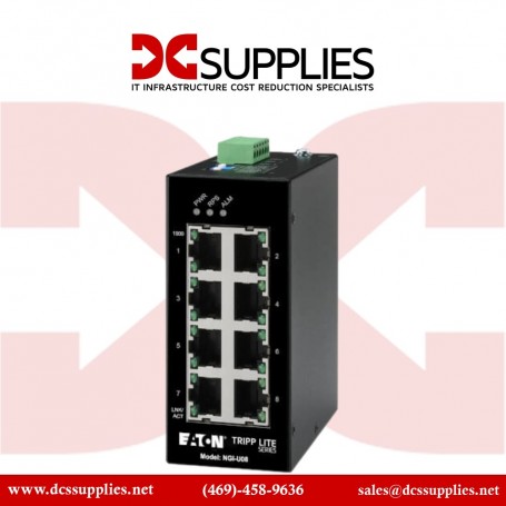 Tripp Lite NFI-U08-2 Ethernet Switch Unmanaged 8-Port Industrial DIN Mount 10/100 Mbps (NFI-U08-2)