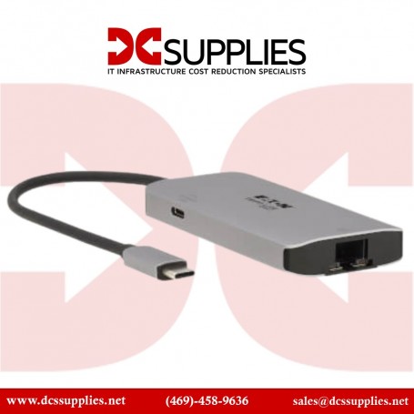 Tripp Lite U460-003-3AGALC USB-C Hub - USB 3.2 Gen 1, 3 USB-A Ports, Gigabit Ethernet, Aluminum, 100W PD Charging (U460-003-3AGALC)
