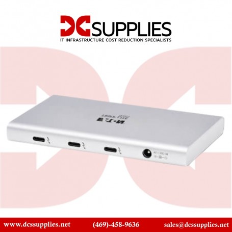 Tripp Lite MTB4-HUB3-01 Thunderbolt 3 Hub - 4-Port, 8K, 2x 4K 60Hz, USB-A, 100W Charging, Gray (MTB4-HUB3-01)