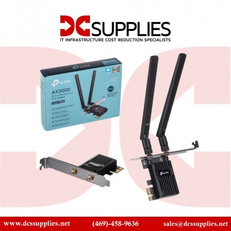 TP-LINK ARCHER TX55E AX3000 Dual Band Wi-Fi 6 Bluetooth PCI Express Adapter (ARCHER TX55E)