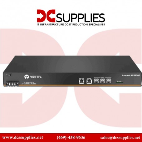 Vertiv ACS8008SDC-400 8 Port ACS 8000 Console Server with Single DC Power Supply TAA Compliant (ACS8008SDC-400)