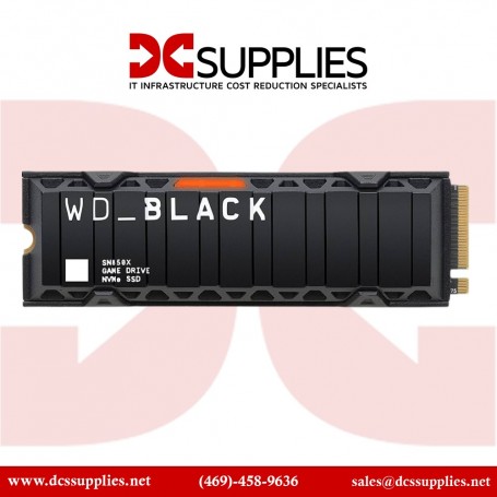 Western Digital WDS100T2XHE1TB WD Black SN850X NVMe SSD Gen 4 PCIe M.2 2280 with Heatsink (WDS100T2XHE)