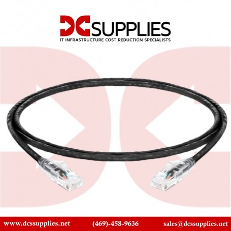 Black Box C6PC70-BK-06 GigaTrue 3 CAT6 Lockable Patch Cable Black - 6 ft (C6PC70-BK-06)