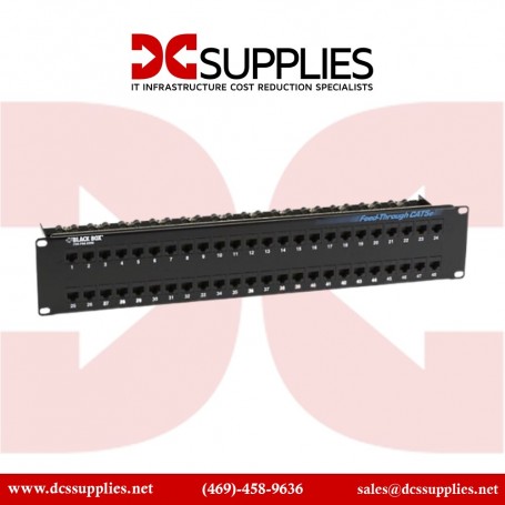 Black Box JPM806A-R2 CAT5e Feed-Through Patch Panel Shielded 48-Port (JPM806A-R2)