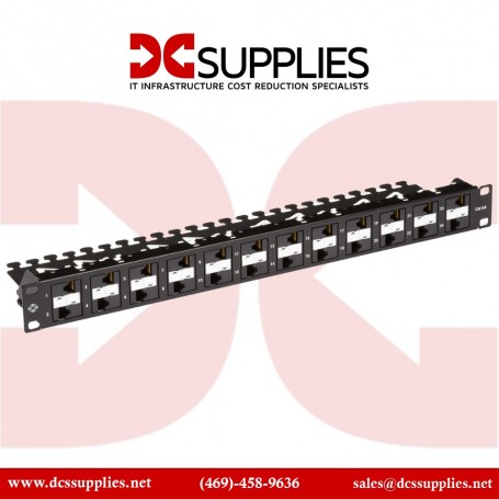 Black Box C6APP70-24-R2 CAT6A 110-Punchdown Patch Panel 24 Ports (C6APP70-24-R2)