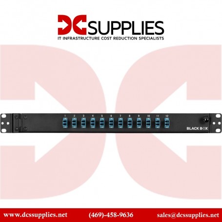 Black Box JPM380A-R2 12-Port Duplex LC Fiber Optic Patch Panel Enclosure (JPM380A-R2)