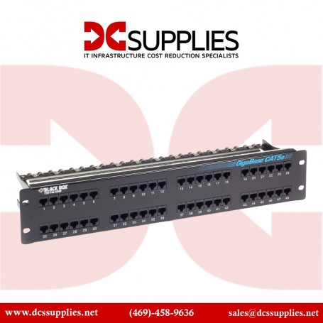 Black Box JPM5E48A CAT5e Patch Panel 48-Port 2U Unshielded (JPM5E48A)