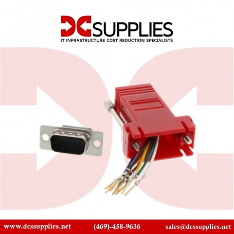 Black Box FA4509F-RD DB9 Modular Adapter (Unassembled) Red (FA4509F-RD)