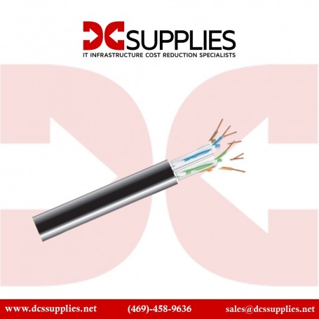 Black Box C6ABC50-BK-1000 Giga True 23AWG CAT6A UTP Bulk Cable Black 1000ft (C6ABC50-BK-1000)