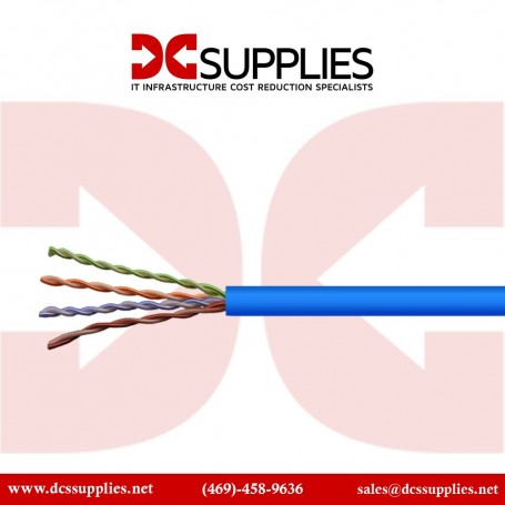 Black Box C5E-CM-SLD-BL Value Line 1,000FT Cat5e Solid Bulk 4PR Cable UTP CM PVC Blue (C5E-CM-SLD-BL)