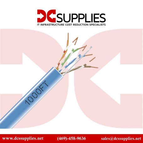 Black Box EYN850A-PB-1000 1000FT CAT5E Bulk Cable, 350-MHz, Solid (EYN850A-PB-1000)